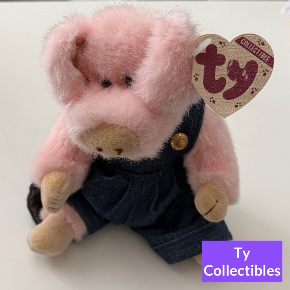 Retired 1993 Ty Collectibles Penelope the Pig Style #6036-Jointed Limbs